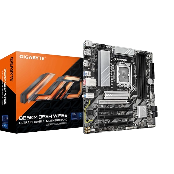 Gigabyte B860M DS3H WIFI6E mATX Motherboard for Intel Socket 1851 CPUs